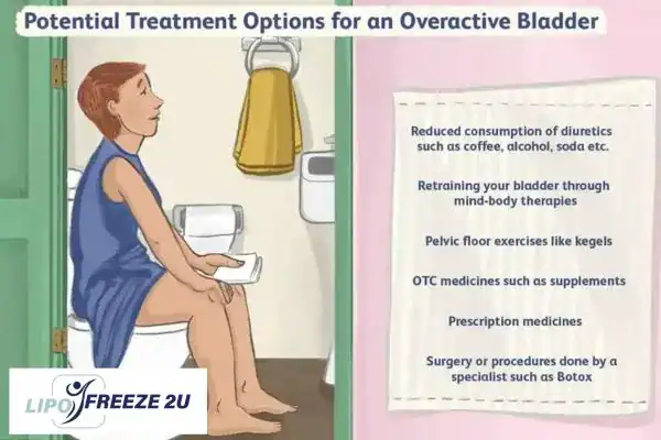 image of woman on toilet because of an overactive bladder Bedford